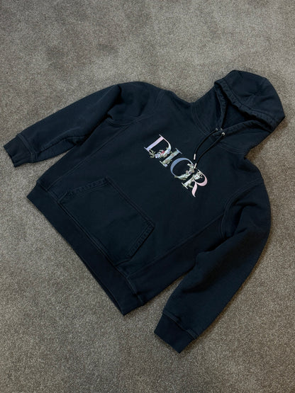 Dior Floral Logo Embroidered Hoodie