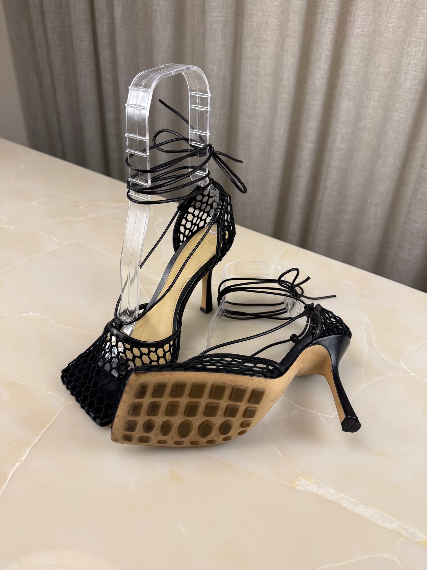 Bottega Veneta Stretch Lace Up Sandal Size 38