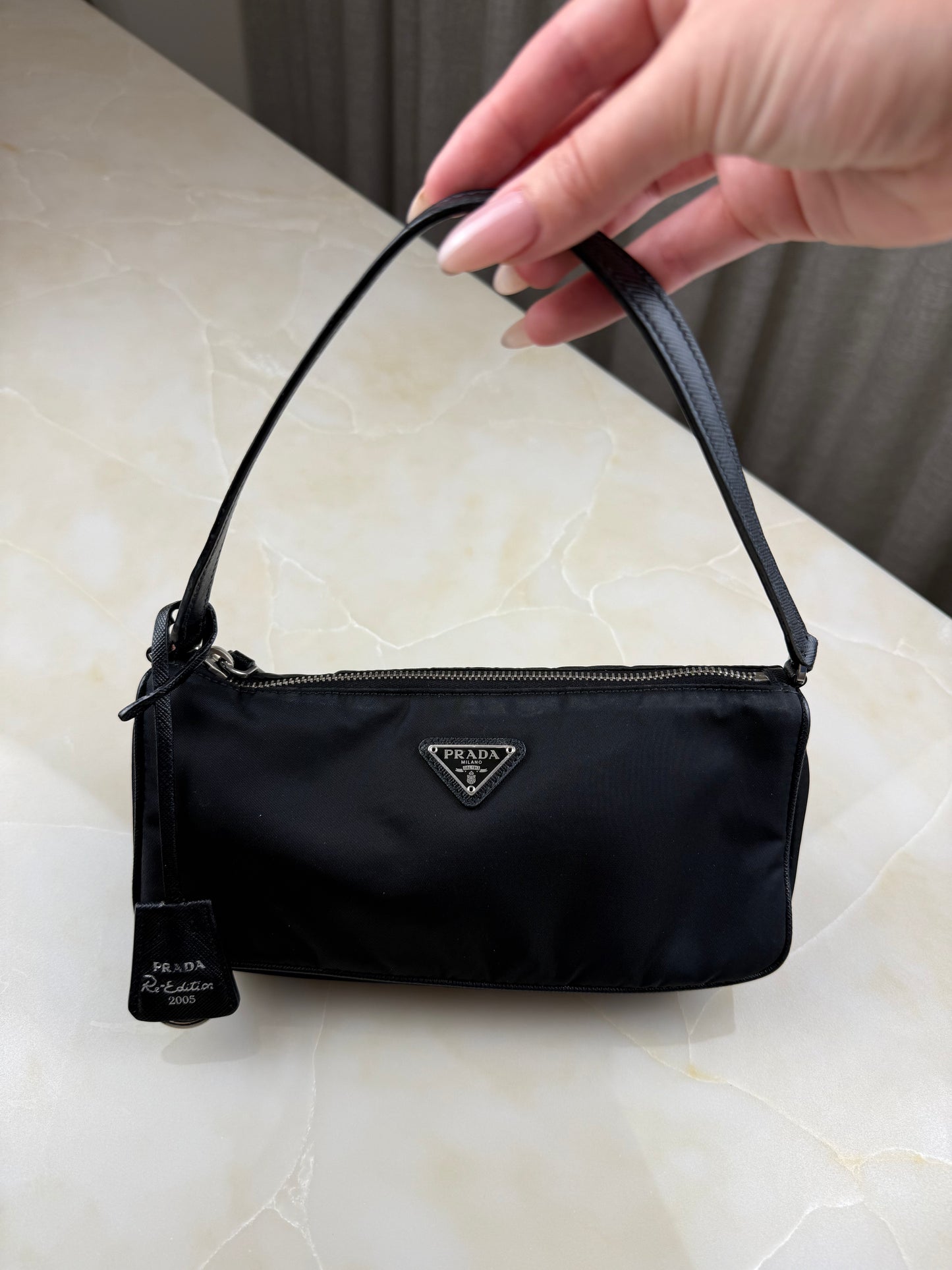 Prada 2005 Re-Edition Tessuto Pochette Shoulder Bag