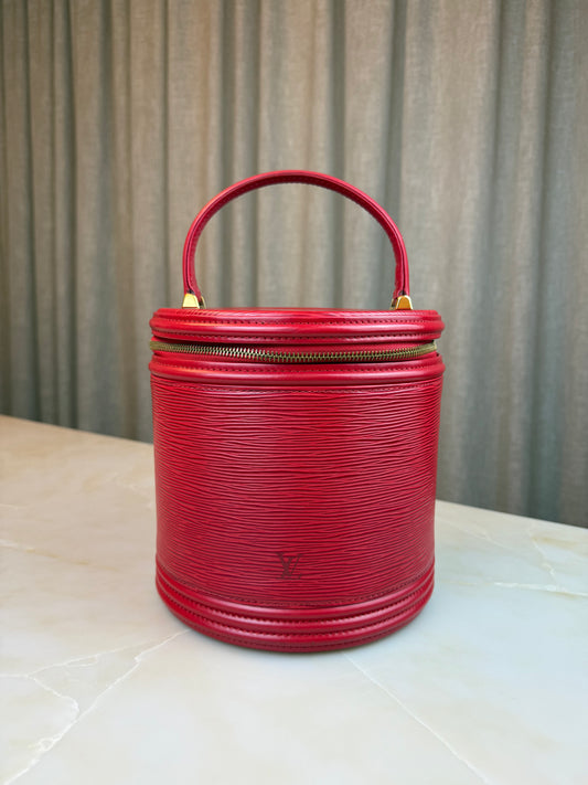 Vintage Louis Vuitton Red Vanity Bag