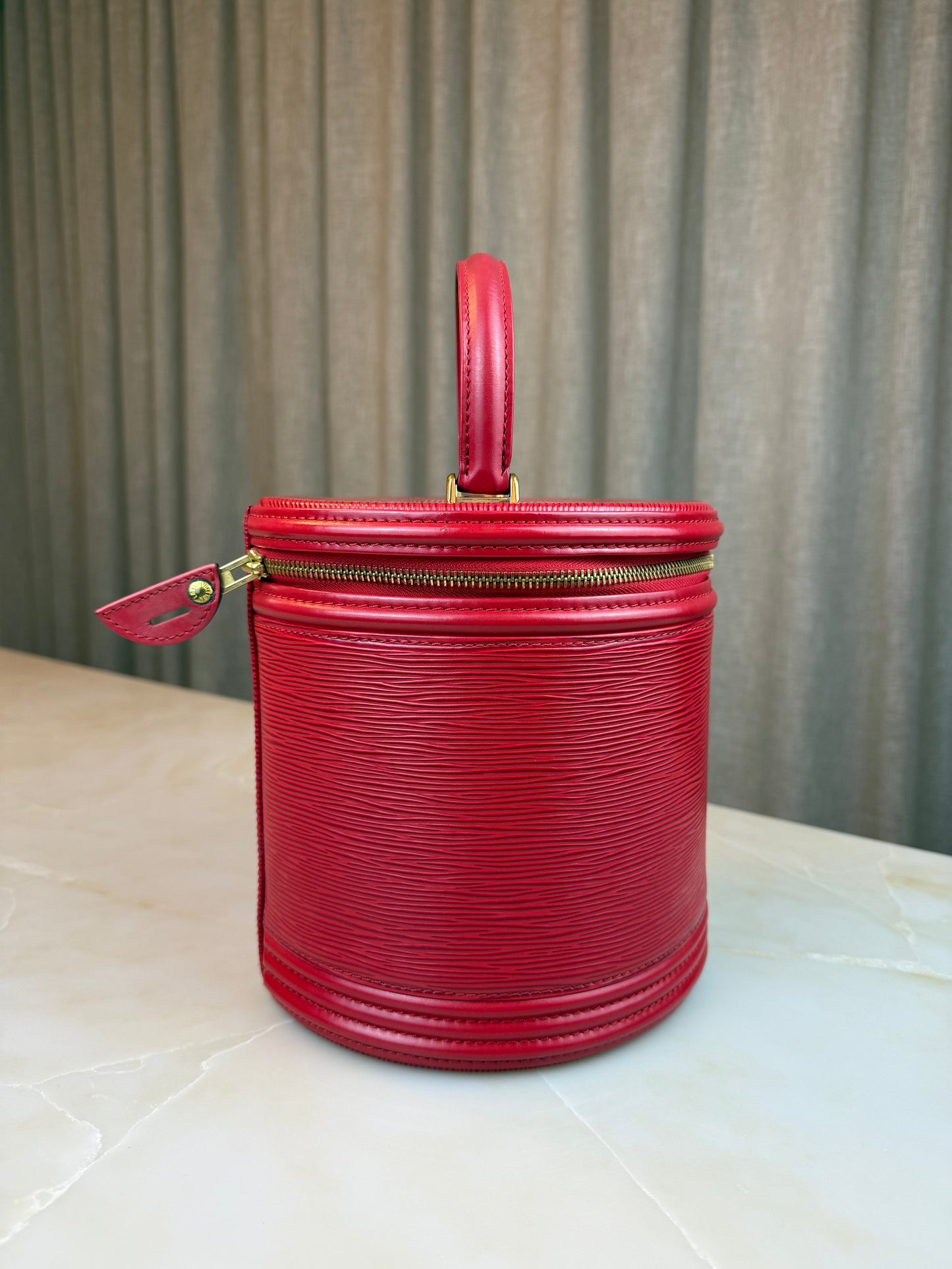 Vintage Louis Vuitton Red Vanity Bag