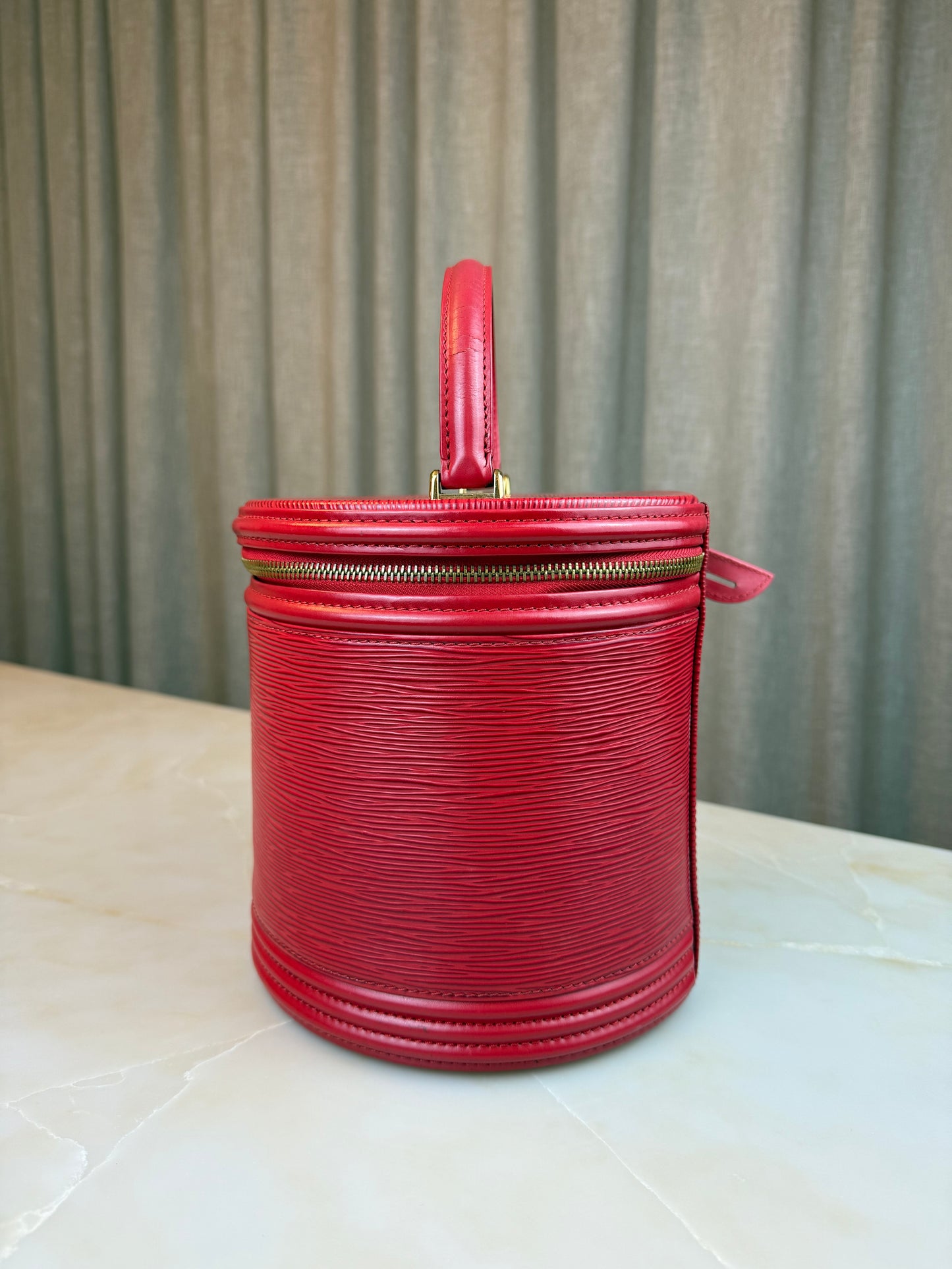 Vintage Louis Vuitton Red Vanity Bag