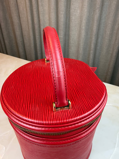 Vintage Louis Vuitton Red Vanity Bag
