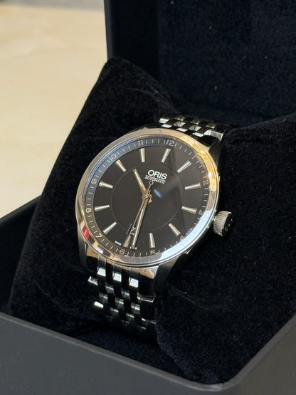 Oris Artix Black Date 42mm Mens Automatic Watch