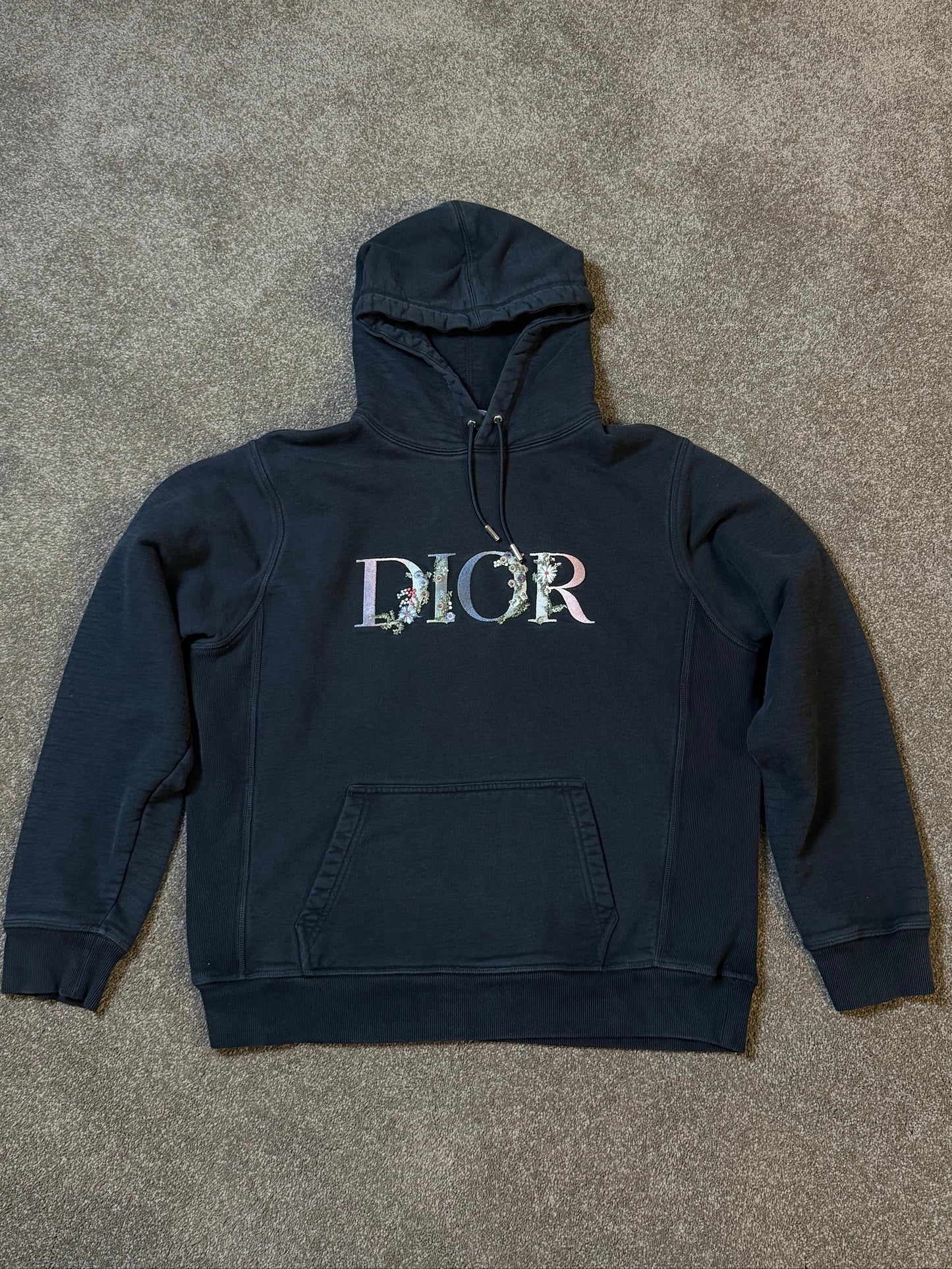Dior Floral Logo Embroidered Hoodie