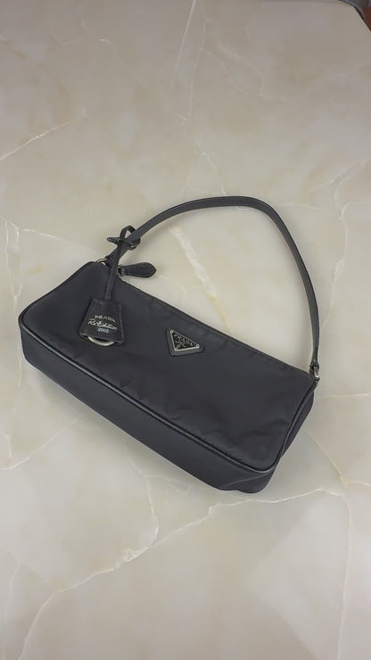 Prada 2005 Re-Edition Tessuto Pochette Shoulder Bag